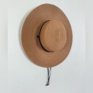 Sloggers Straw Sun Hat with Strap Brown Size M